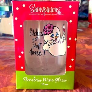 Snowman Stemless wine glass